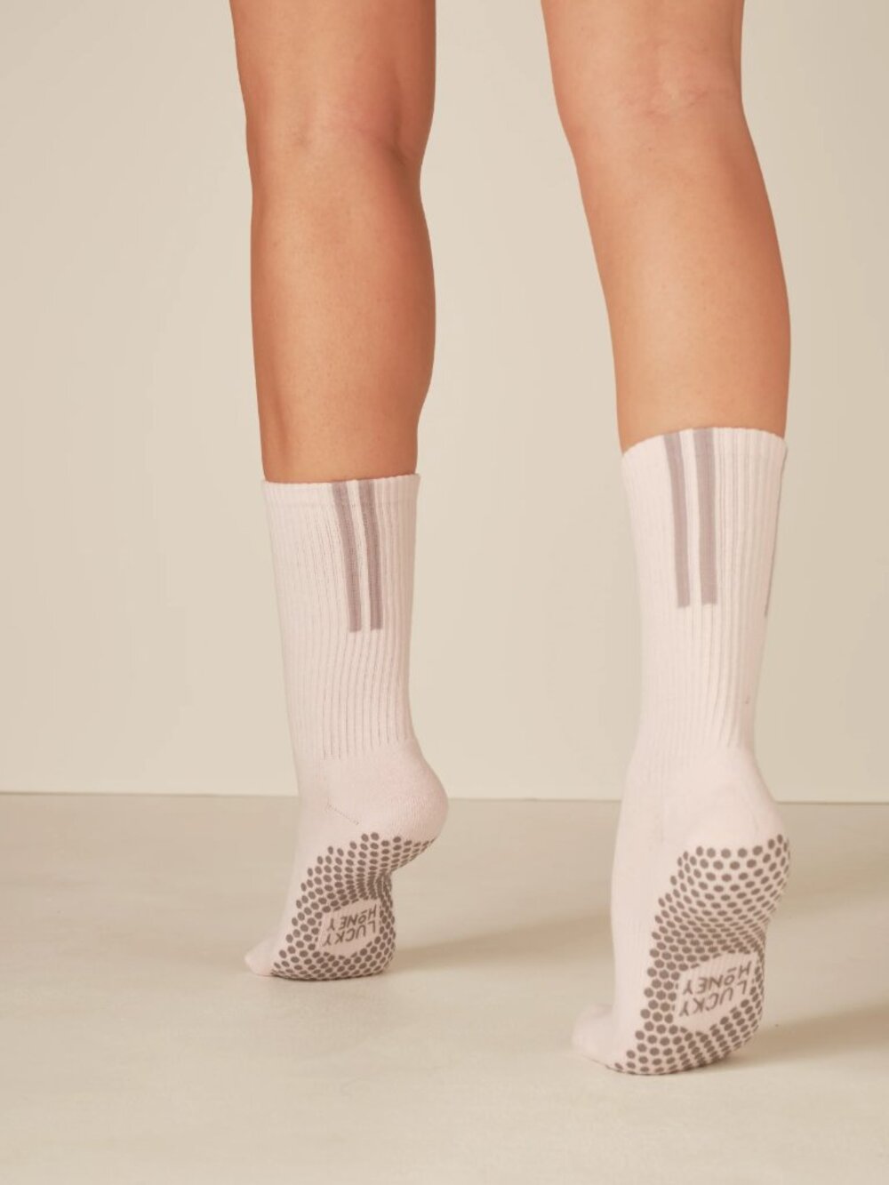 NWT Lucky Honey The Lucky Stripe Grip Sock Ballet Dusk